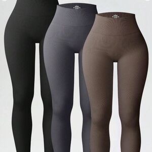 SHEIN Sport Studio Women Fashionable Seamless High Elasticity Sports Leggings, S